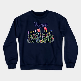 Wildflower Vegan Tee Shirt - Colorful Crewneck Sweatshirt